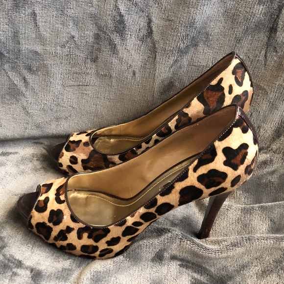 nine west leopard print shoes